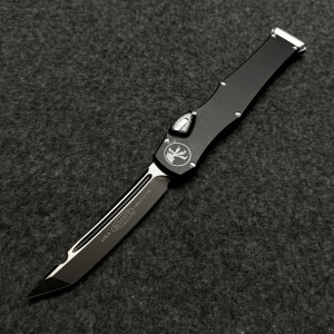Автоматичен тактически нож Microtech HALO VI TANTO BLACK, стомана Bohler M390, кобур