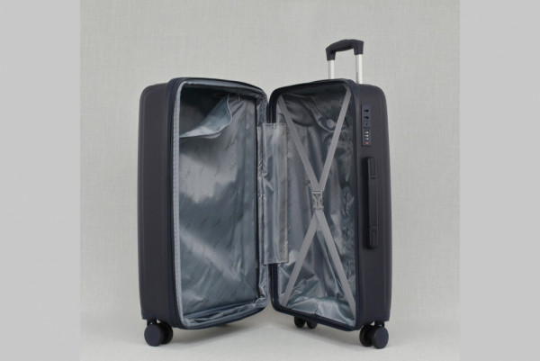 Комплект авио куфари 3 броя спинъри от най-висок клас полипропилен 16",20",24" - BLACK - 1033