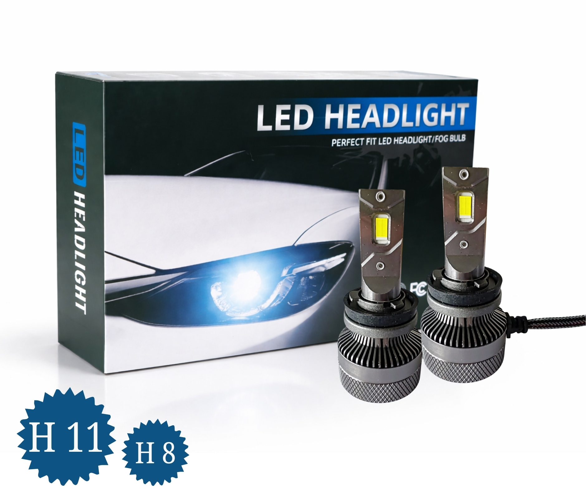 Комплект LED крушки H11/H8 – Smart CSP технология, CANBUS, 70W, 12–24V