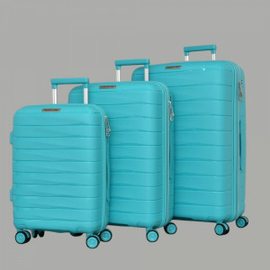 Комплект авиоспинъри куфари от висок клак полипропилен - 3 бр. куфари -  Turquoise