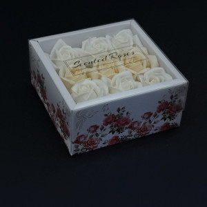 9 луксозни вечни ароматни рози - елегантен подарък за всеки повод, символ на вечната любов - бели