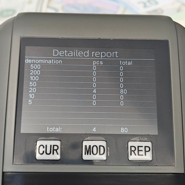 Автоматичен детектор и брояч на банкноти JBYD-Z18 - разпознава 9 валути