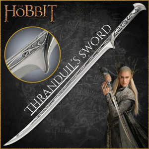 Мечът на елфическият крал Трандуил от Властелинът на пръстените и Хобит, реплика 1:1, 95 sm, с поставка за стена