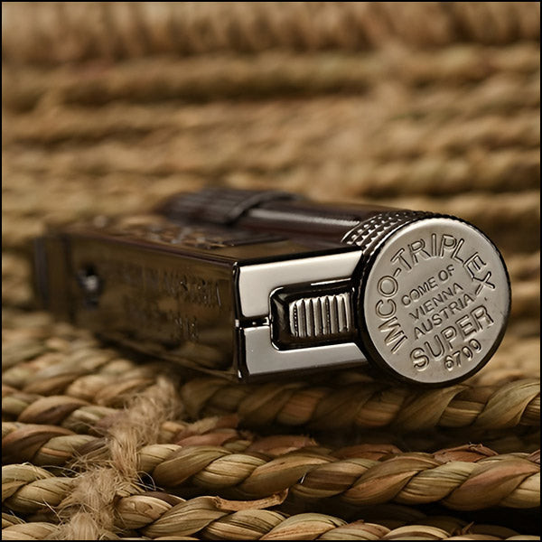 Класическа австрийска бензинова запалка IMCO STORM, проста, здрава, тествана в много войни над 100 г.