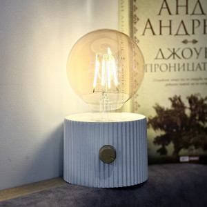 Красива нощна винтидж LED лампа  с батерия и регулиране на светлината. Type C зареждане, къмпинг лампа