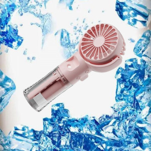 НОВО! 💧 2 в 1  джобен вентилатор + освежаваща водна мъгла MIST OCEAN 737 за горещите дни, мощен мотор и издръжлива батерия - F4