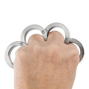 Компактен метален бокс  4RingsPunch Silver, елегантна самозащита за професионалисти