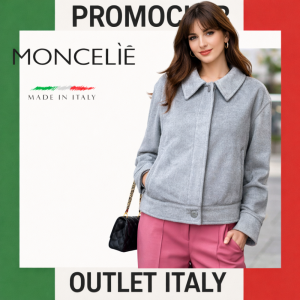 Късо палто Moncelie,сиво,размер S, 52% полиестер,46% акрил,2% вълна, Италия