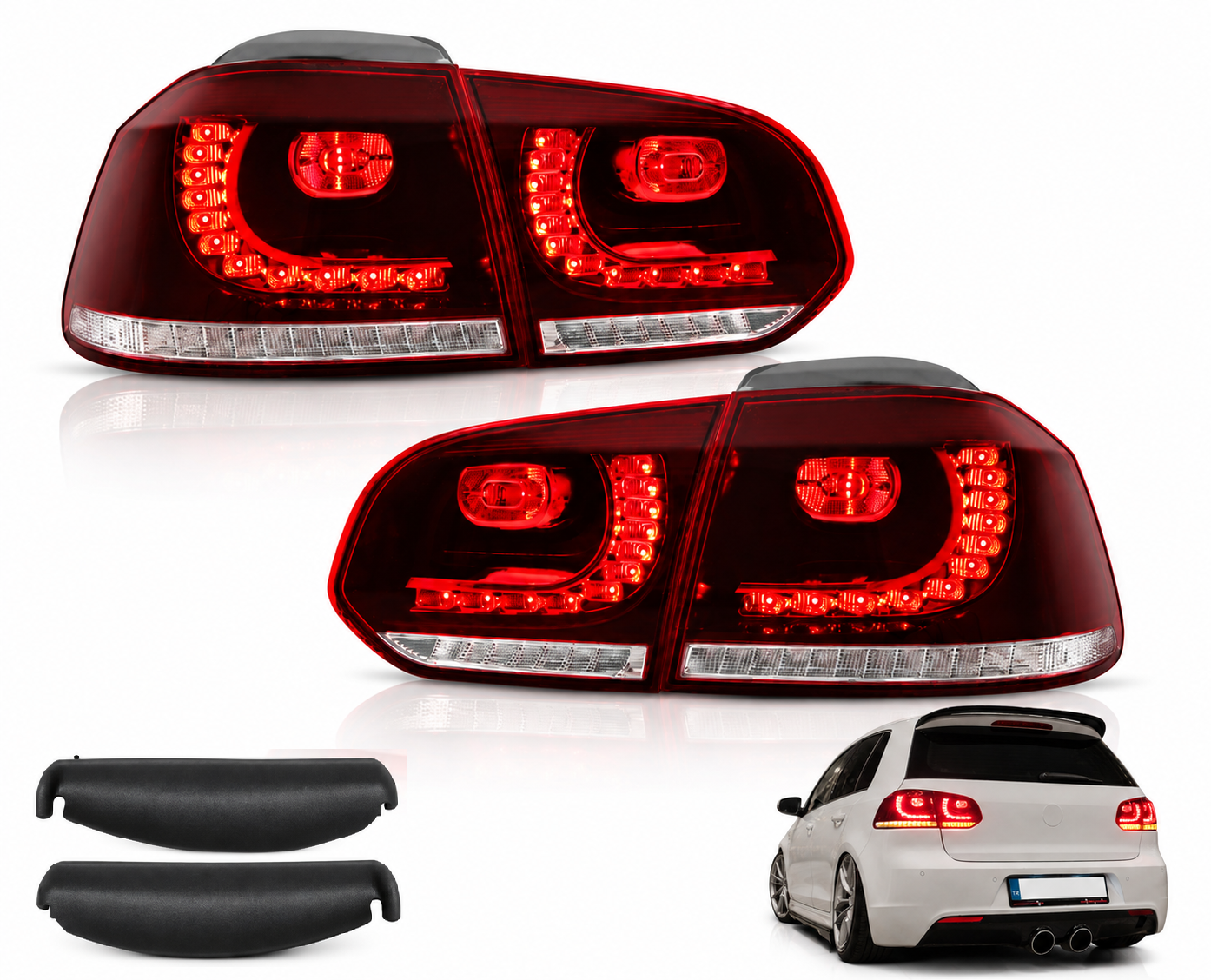 Комплект GTI FULL LED стопове за Volkswagen Golf 6 Mk6 R20 2008–2013 Хечбек Hatchback, динамични мигачи