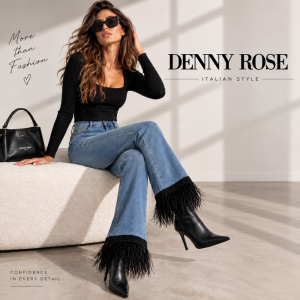 ОКАЗИОН: Дънки Denny Rose'  67% памук,20% полиестер,11%визкоза , 2% еластан, размер 42,Италия