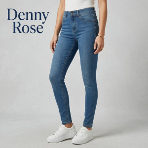 ОКАЗИОН: Дънки Denny Rose, 65% памук,31% полиестер, 4% еластан, размер 42, Италия