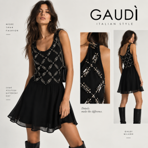 ОКАЗИОН: Рокля Gaudì , 100% полиестер,размер 2,Италия
