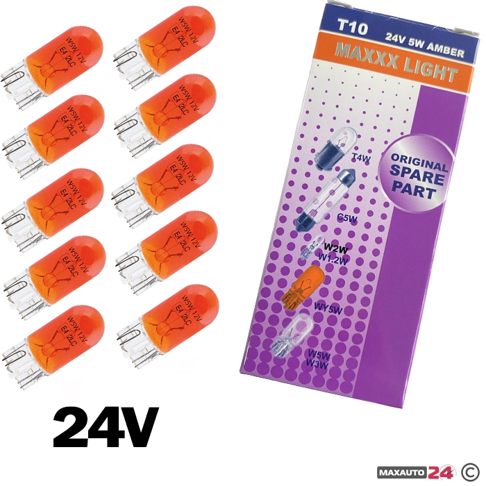 Крушки Maxxx Light Т10 5W - 24V 10 БР/КУТИЯ