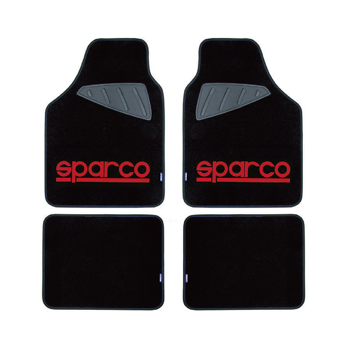 Стелки мокет SPC1903A Sparco Черни-Червени 4БР/К-Т