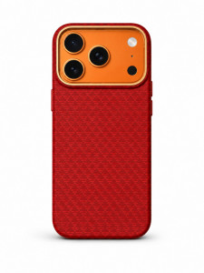 Premium Carbon Case PKA TP-106 за iPhone 17 Pro Max / 18 Pro Max - Червен
