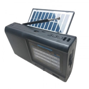Golon RX-BT3050S Преносимо соларно радио с Bluetooth, USB/TF MP3 плейър и AM/FM/SW приемник
