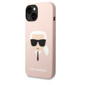 8058 Karl Lagerfeld iPhone 14 Pro Hardcase Backcover - Karl's Head - Magsafe Compatible - Pink