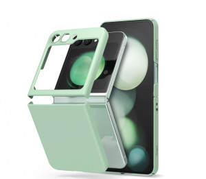 Z16 PVC case за Samsung Z Flip 6 от 2 части - Светло зелен