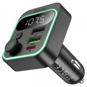 HOCO E85 FM 38W. модулатор трансмитер (2 USB изхода + 1 USB-C, microSD, Bluetooth)