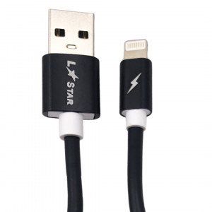 Силиконов кабел L✮STAR LS-09 USB към Lightning — Бял