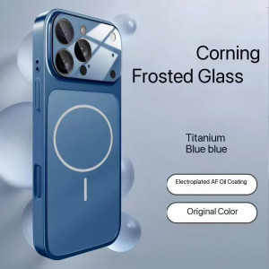 Magsafe кейс твърд гръб и TPU рамка TP-90 за iPhone 15 Pro - Син