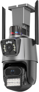 V21 1080P 360 IP 4G LTE+LAN 2.4GHz (APP:V380PRO)Camera 3.0MP V380 3.6mm Двойна Външна охранителна камера