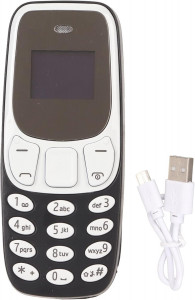 Мобилен телефон BM10-МИНИ (Черен) – Най-малкият в света отключен Dual SIM с промяна на гласа, Bluetooth
