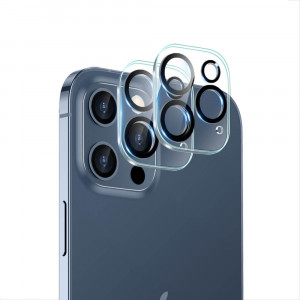 Протектор за камера С черна лайсна за  iPhone 13 Pro / 13 Pro Max - Clear