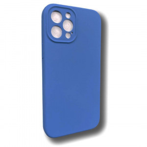 Silicone case TP-59 +камера за iPhone 17 Pro Max / 18 Pro Max - Тъмно Син