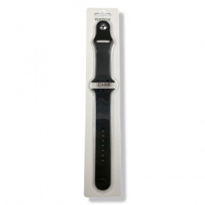 Силиконова Apple Watch каишка iWatch 42/44mm - Черен - 2 части