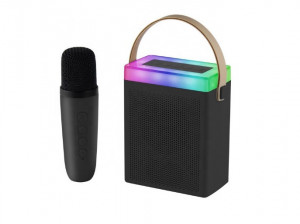 Преносима Tонколона KISONLI G22  Bluetooth (Черен) Караоке, USB, SD, FM, AUX LED RGB