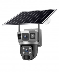 IP Соларна Камера HY-DS022 WIFI 6MP 1080P ( APP:V380PRO ) HD 360 градуса с микрофон и високоговорител и LED светлина