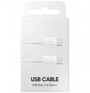 Кабел USB-C към USB-C 45W 3M (кут.) - Бял