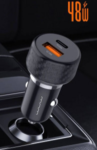 WUW C258 12V Адаптер кола 48W двоен изход USB и USB-C