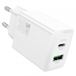 HOCO Адаптер N71 PD30W+QC3.0 - Бял