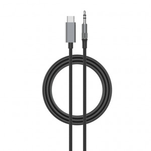 LDNIO LS-Y81c Кабел Aux USB-C към 3.5mm жак 1M - Черен