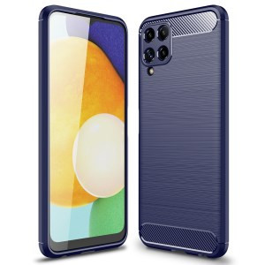 Карбонов гръб за Samsung A73 - Син