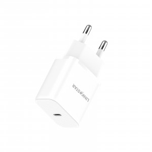 LINK★STAR LS-48 25W USB-C PD бързо зарядно устройство Адаптер - Бял