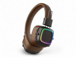 LELISU LS-258 - Кафяв Безжични Bluetooth слушалки с RGB подсветка