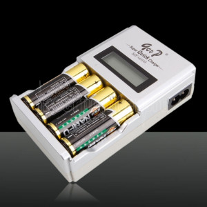 GOOP GD-903 Super Quick Charger с LCD дисплей – Бързо зарядно за AA/AAA Ni-MH/Ni-CD батерии, 1800mA, с интелигентна защита