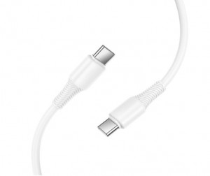 HOCO кабел X120 60W Type-C към Type-C (1M) - Бял