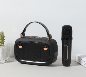 Преносима Tонколона KK-01 , BT,USB,SD,FM,AUX LED RGB - Черен