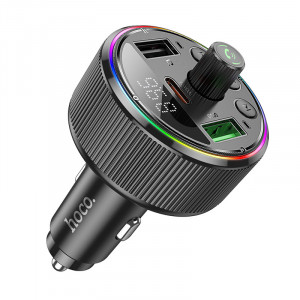 HOCO E82 FM 30W. модулатор трансмитер Запалка (2 USB изхода + 1USB-C, microSD, Bluetooth)