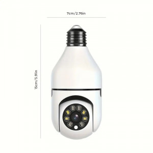 IP Камера тип крушка HY-DE27 2MP 1080P ( APP:V380PRO ) HD 360 градуса с микрофон и високоговорител и LED светлина