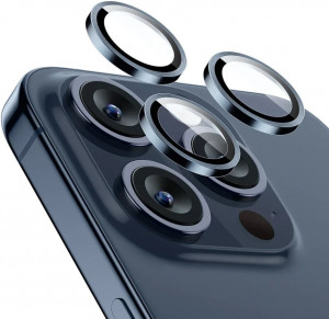 Цветен протектор за Камера iPhone 15 Pro / 15 Pro Max - Син (св. син)