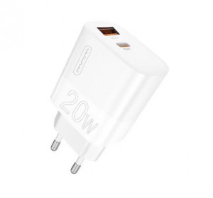 WUW C204 PD20W+QC18W Адаптер с изх. USB-C+USB-A