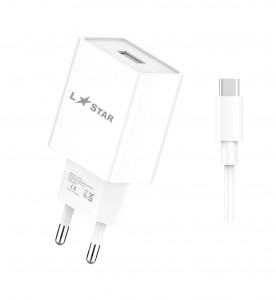 L✮STAR LS-15 2в1 15W USB порт+кабел USB към Micro USB