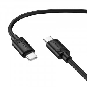 HOCO кабел X122 60W Type-C  към Type-C (1M) - Черен