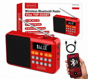 YSF-005BT Преносимо радио с Bluetooth колонка, FM радио, USB, TF карта и AUX