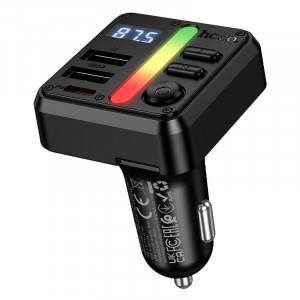 HOCO E89 FM 45W. модулатор трансмитер (2 USB изхода + 1USB-C, microSD, Bluetooth)